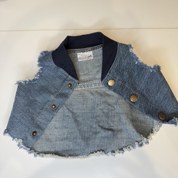 Dog Denim Vest, Size S For Small Dogs, Hand Made, For Chihuahuas Or Cats. - Picture 6 of 10